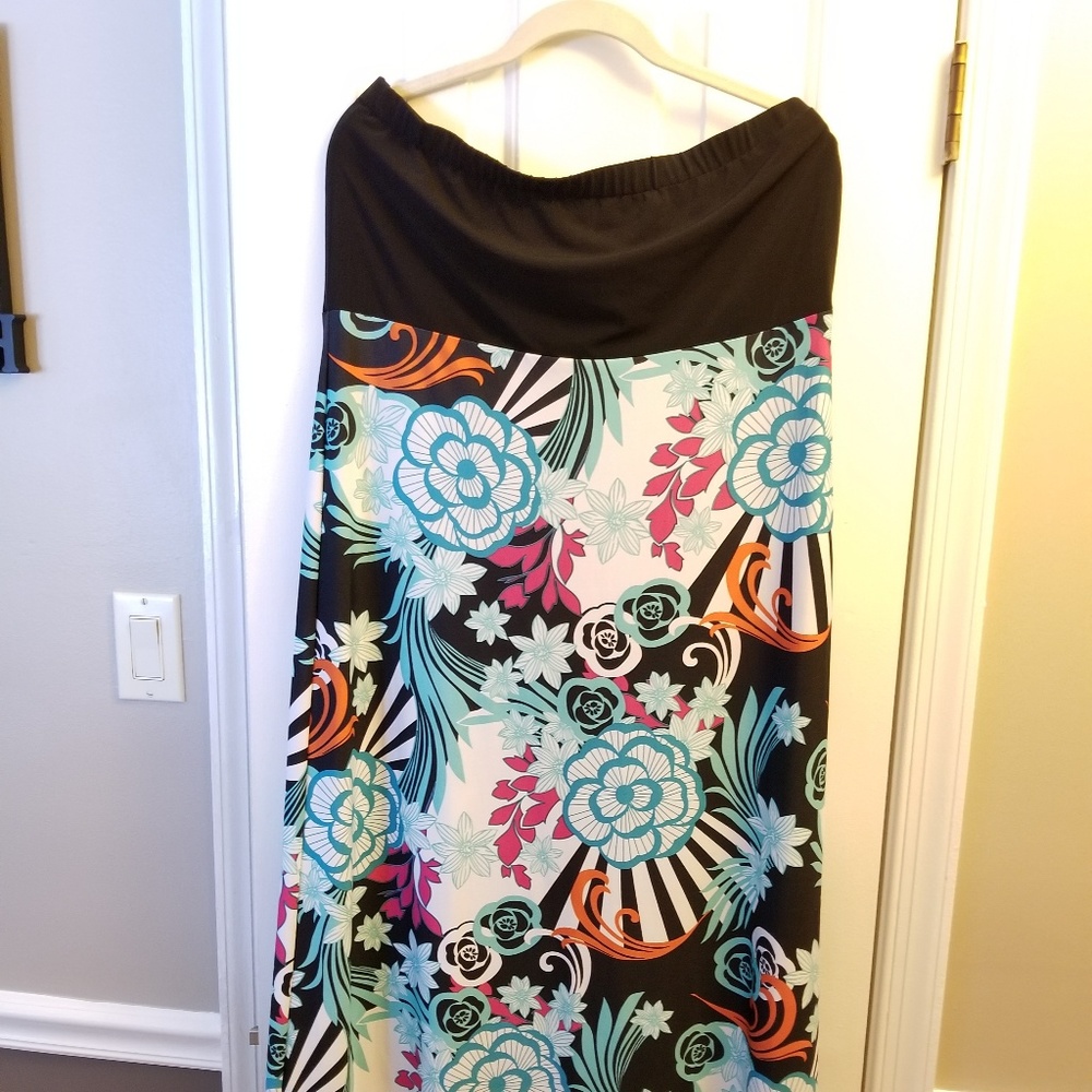 Strapless Multi colored dress
